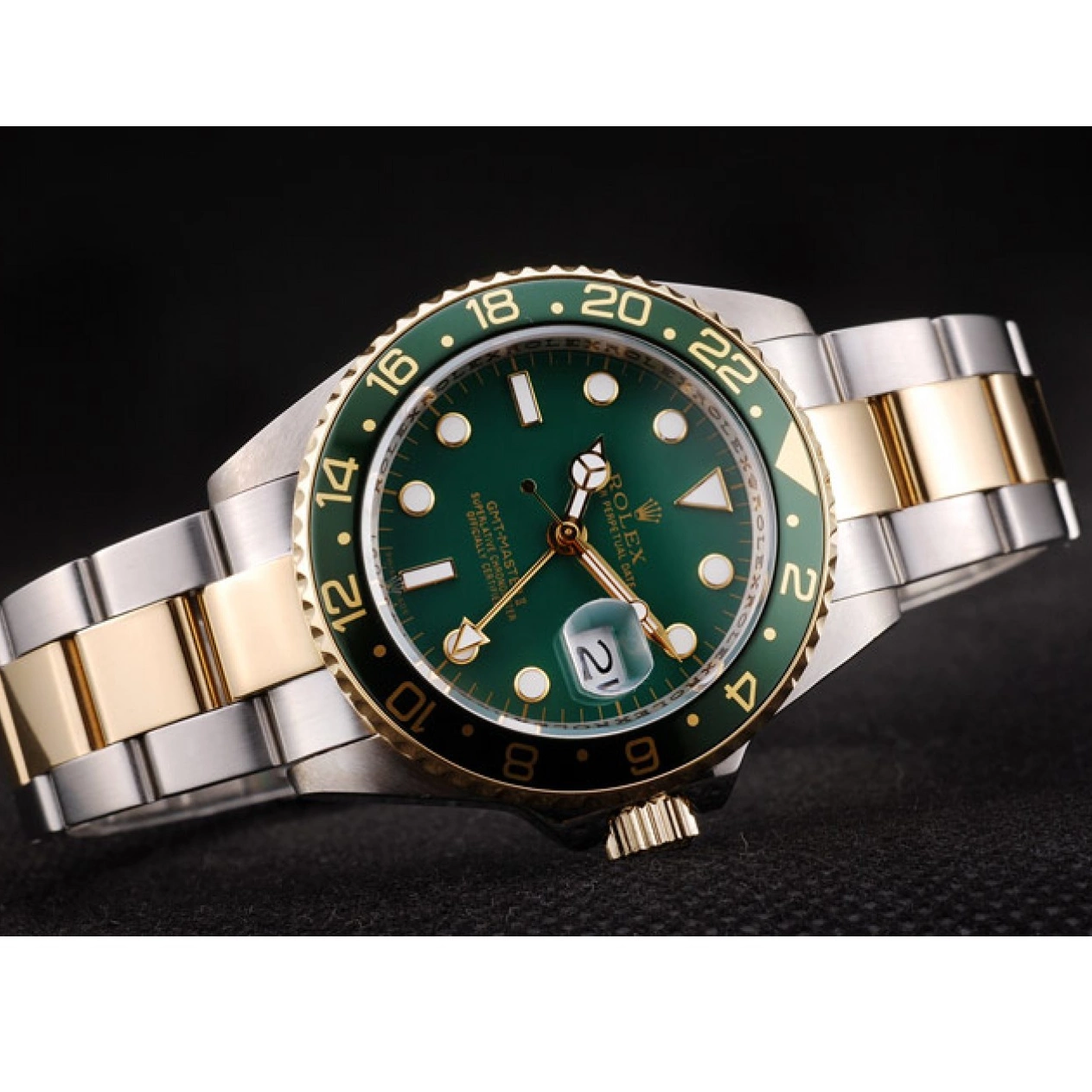 AAA replica watch II Green Watch Ceramic Rolex Dial GMT Green Master Bezel 0612